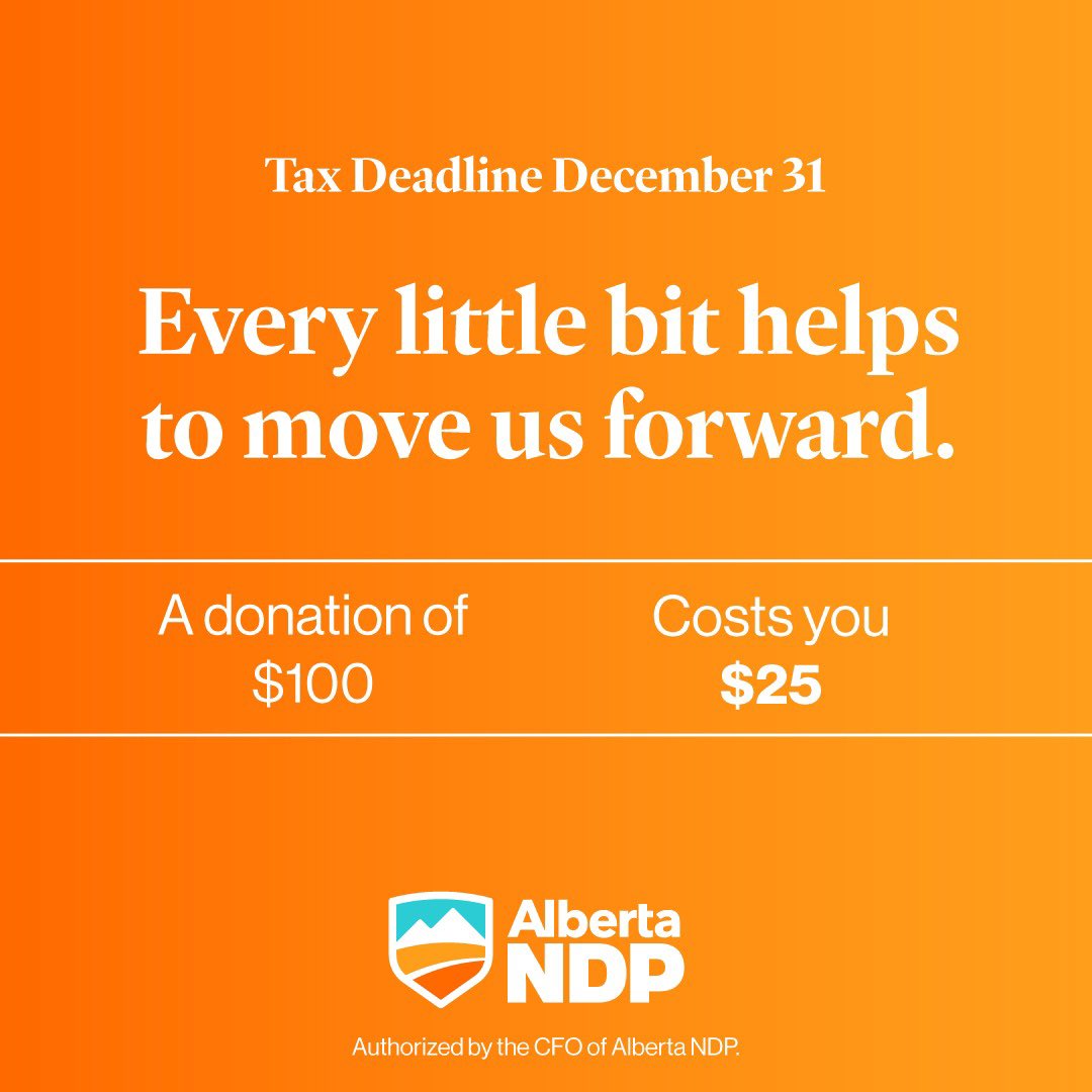 joanyycwest's tweet photo. Twitterverse, looking for some NYE Magic - help us make tweet go viral? Bring strong @albertaNDP representative to #yycwest, riding considered toughest urban win in 2023! $20 donation to my campaign = $5 (w/ $15 refund @ tax time); $100=$25; $500=$200 etc https://t.co/A48iU4kibb https://t.co/REa8tXneb1