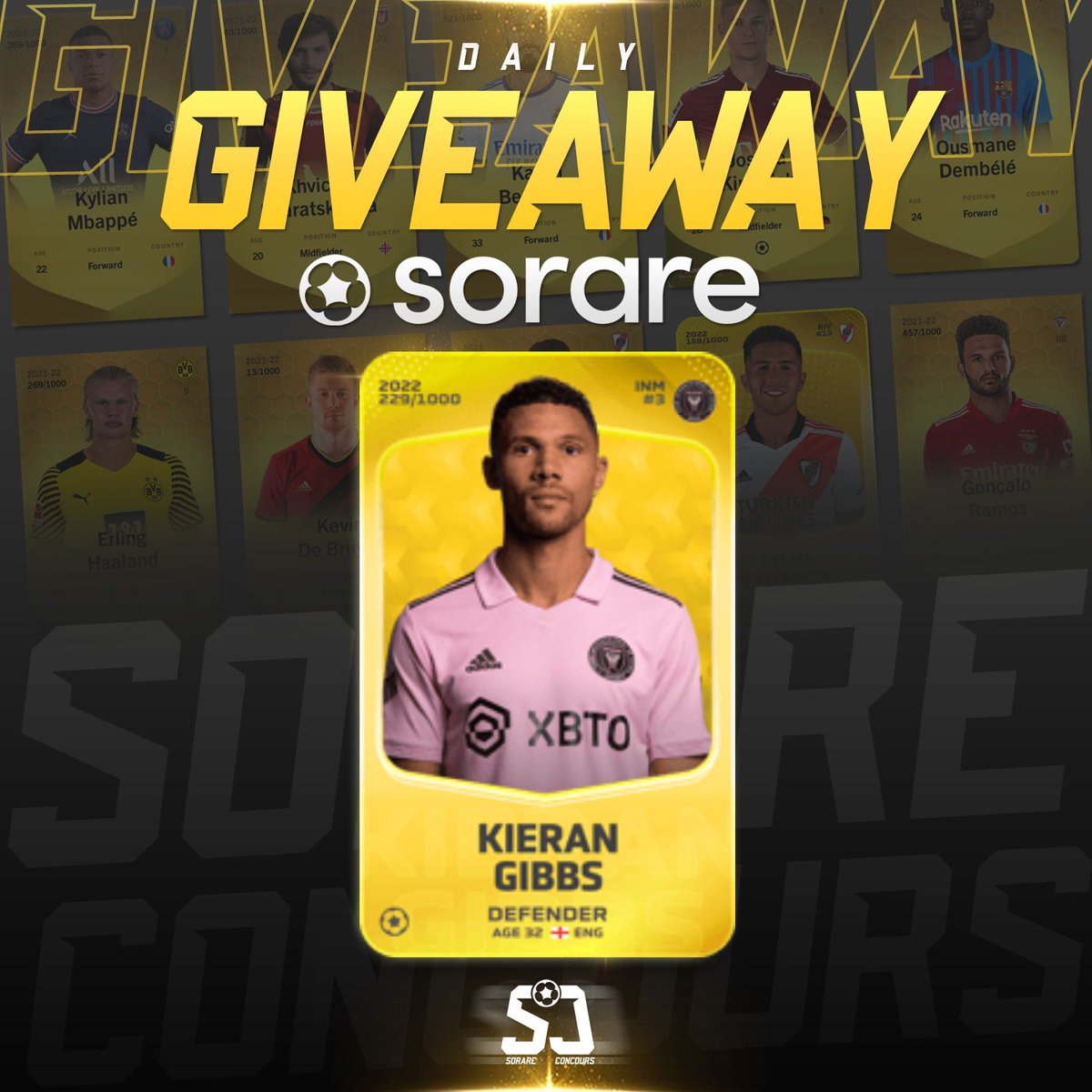 _CaptainHODL's tweet photo. 🎁 CONCOURS SORARE 🎁

JOUEUR À GAGNER : KIERAN GIBBS

Conditions pour participer  : 

- Follow @SorareConcours 
- Retweet ♻️
- Like ♥️

Fin du concours  01/01 à 20h00

#Sorare #TeamSorare #Giveaway #Concours #football #NFT #ETH #crypto #USDT #Noel #NewYear #NouvelAn https://t.co/HrEYa0MRpC