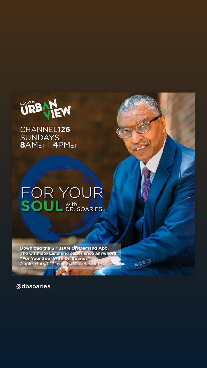 dbsoaries's tweet photo. .@SXMUrbanView "For Your Soul" New Years series on #Relationships. January - Relationship with God. Coming: Family, Race, Business and more. #2023NewYear @SIRIUSXM https://t.co/GmlSLrJrZc