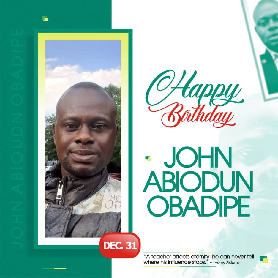 I wish my teacher and mentor, Obadipe John a happy birthday 🎉.
He has contributed so much to my life and professional development. 
May God continue to bless you.

Cheers to greater heights.