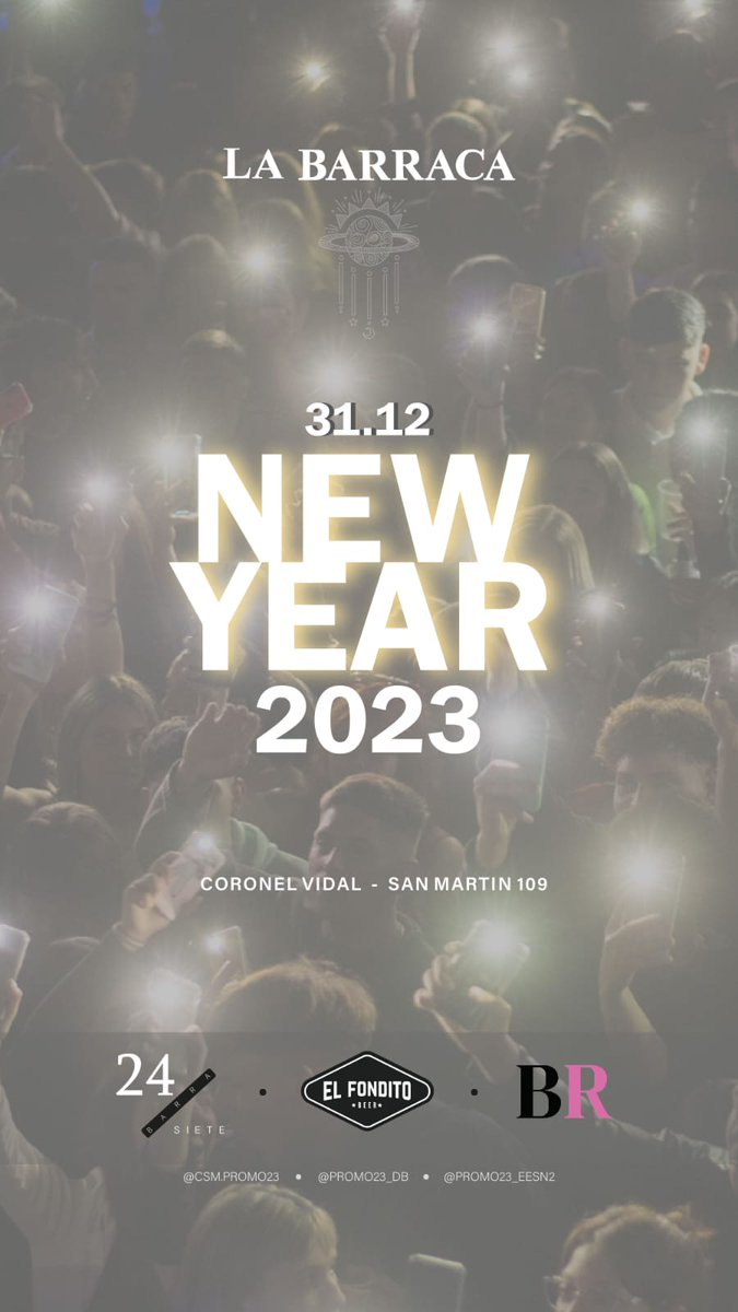 Hoy los esperamos a brindar para despedir el año todos juntos como siempre y a la noche en la barra del fondo de la barraca para arrancar el año con todo.. Buen Finde año y feliz año nuevo para todos, siempre con un birrita en mano 🍻🍻🍻