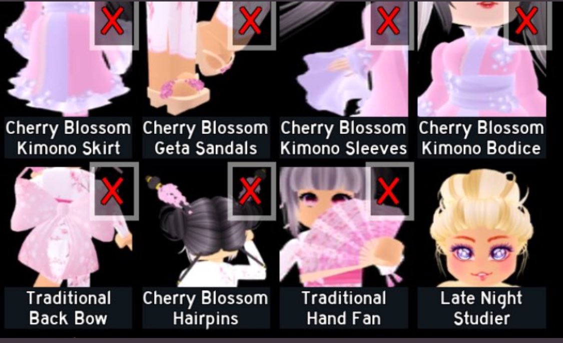 EWynnik's tweet photo. 🎉EXTRA NEW YEAR GIVEAWAY 🎉
✨AS I PROMISED ✨
-Cherry blossom kimono set
-hallowen19 val20 witching hour halo22 and also spring20 as bonus!
:must follow(🔔) like,Rt ‼️share‼️
Follow me with the 🔔 and dont forget to share🎉  1 WINNER LOT OF PRICES!
#giveaway #royalehighgiveaway https://t.co/CJifpSIqr1