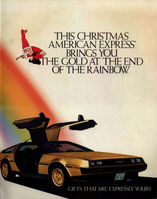 UribeDJ's tweet image. #DatoRandom: En la navidad de 1980, como parte de una estrategia de mercadeo de American Express, se ofreció una edición limitada de 100 DeLorean DMC-12, bañados en oro de 24 quilates, a $85,000 dólares cada uno.

Sólo 2 DeLorean se vendieron a través de esta promoción. 🤷