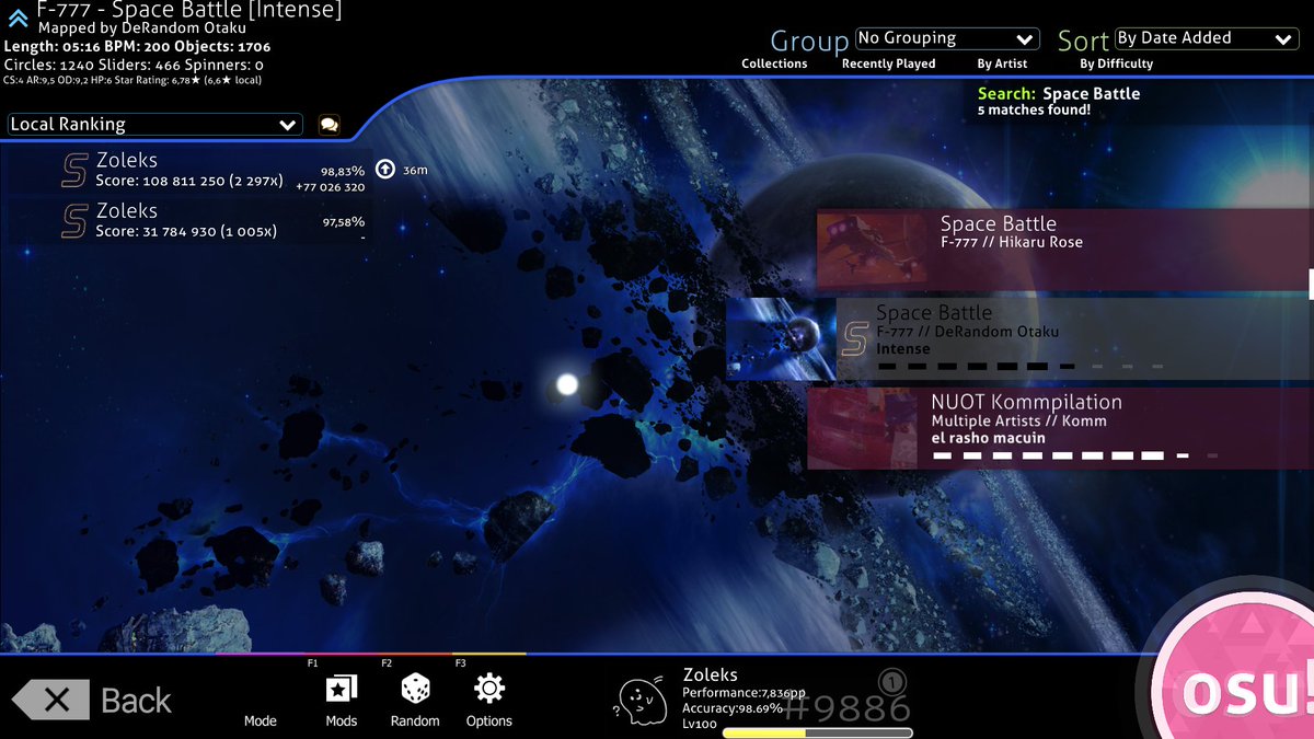 Replaced one S rank with the other S rank