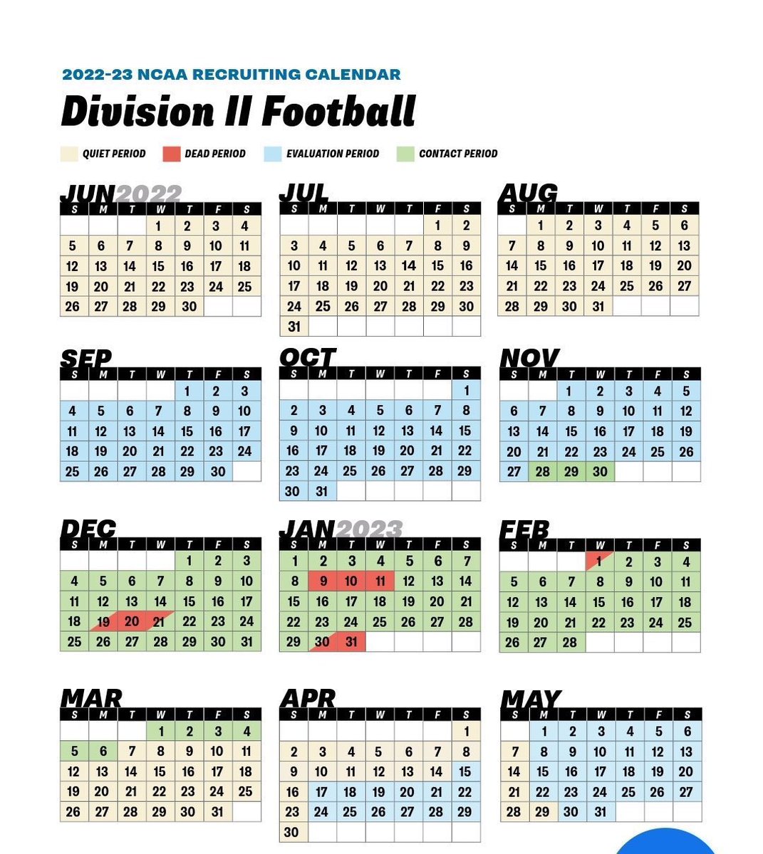 CoachRHeld's tweet photo. Recruits, here’s our recruiting calendar so you know!   #DDT https://t.co/CYZLsaDZRG