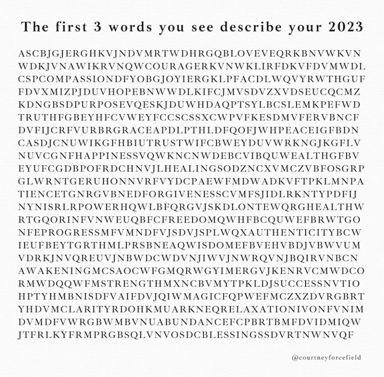 What 3 words do you see?