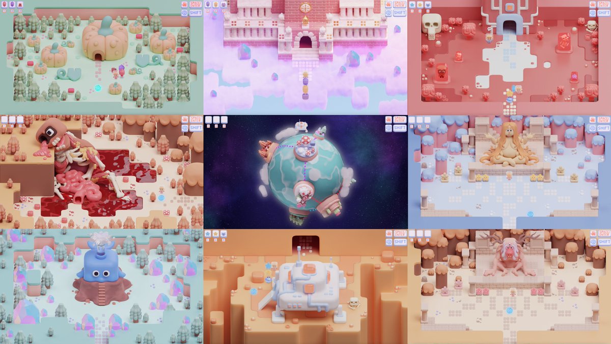 IanZell's tweet photo. 2022 personal art wrap up! Learned a bunch about design/programming this year and continued polishing my art style.

Huge thanks to all your nice comments and encouragement. Even though twitters been a bit crazy I cannot overstate how much I appreciate the artist community here https://t.co/R3WLfgsw8v