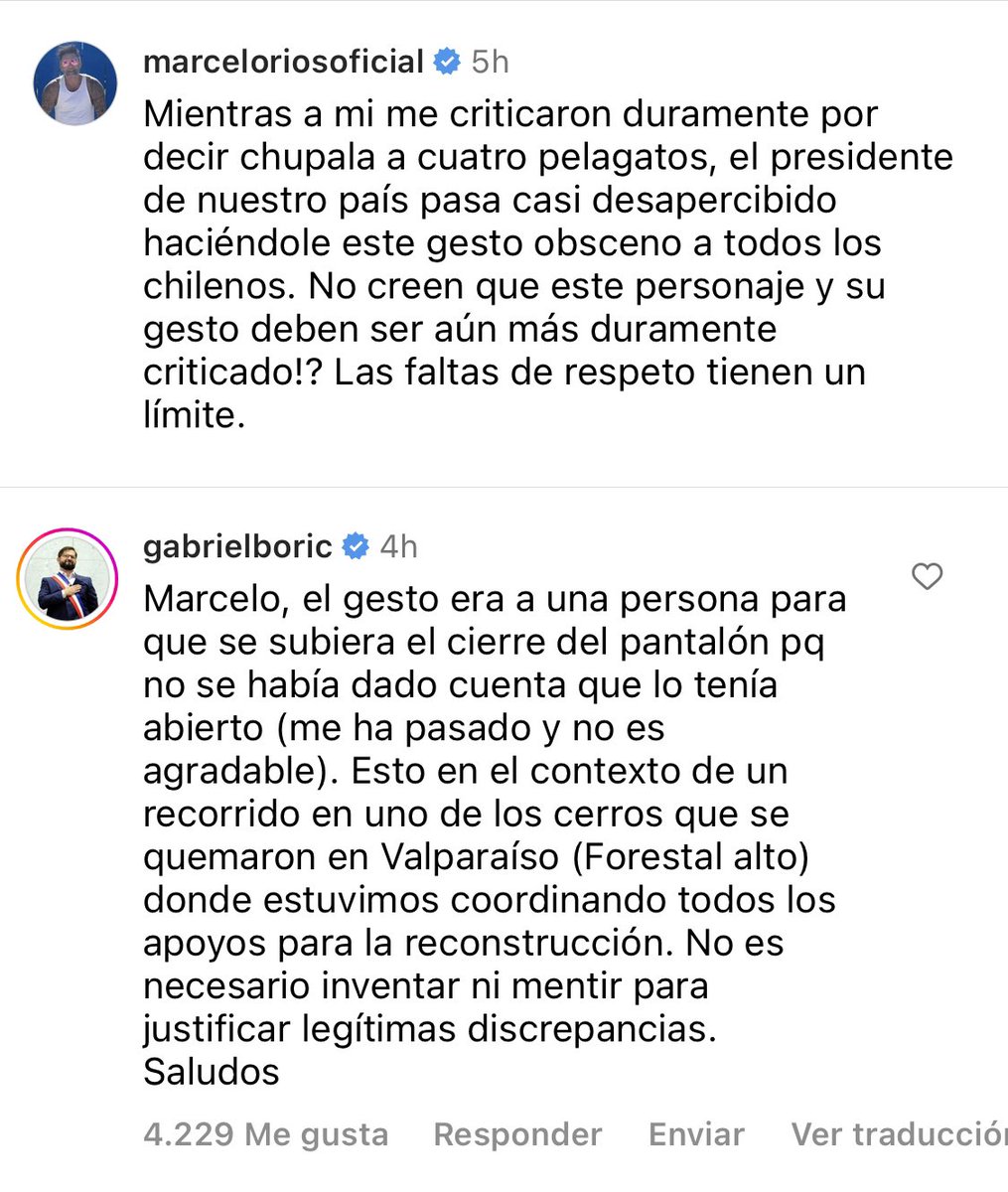 R_SaavedraM's tweet photo. Presidente Gabriel Boric @GabrielBoric responde a críticas de Chino Ríos: "No es necesario inventar ni mentir" https://t.co/lWTOBfXGkP