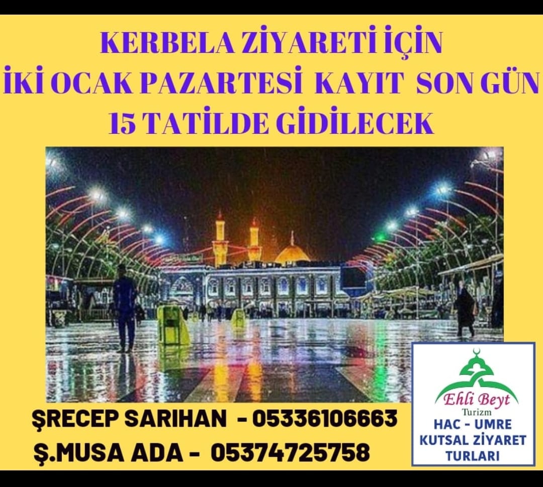 recepsarihan2's tweet photo. 15 TATİLDE KERBELA ZİYARETİ https://t.co/2ZdbptnT3I