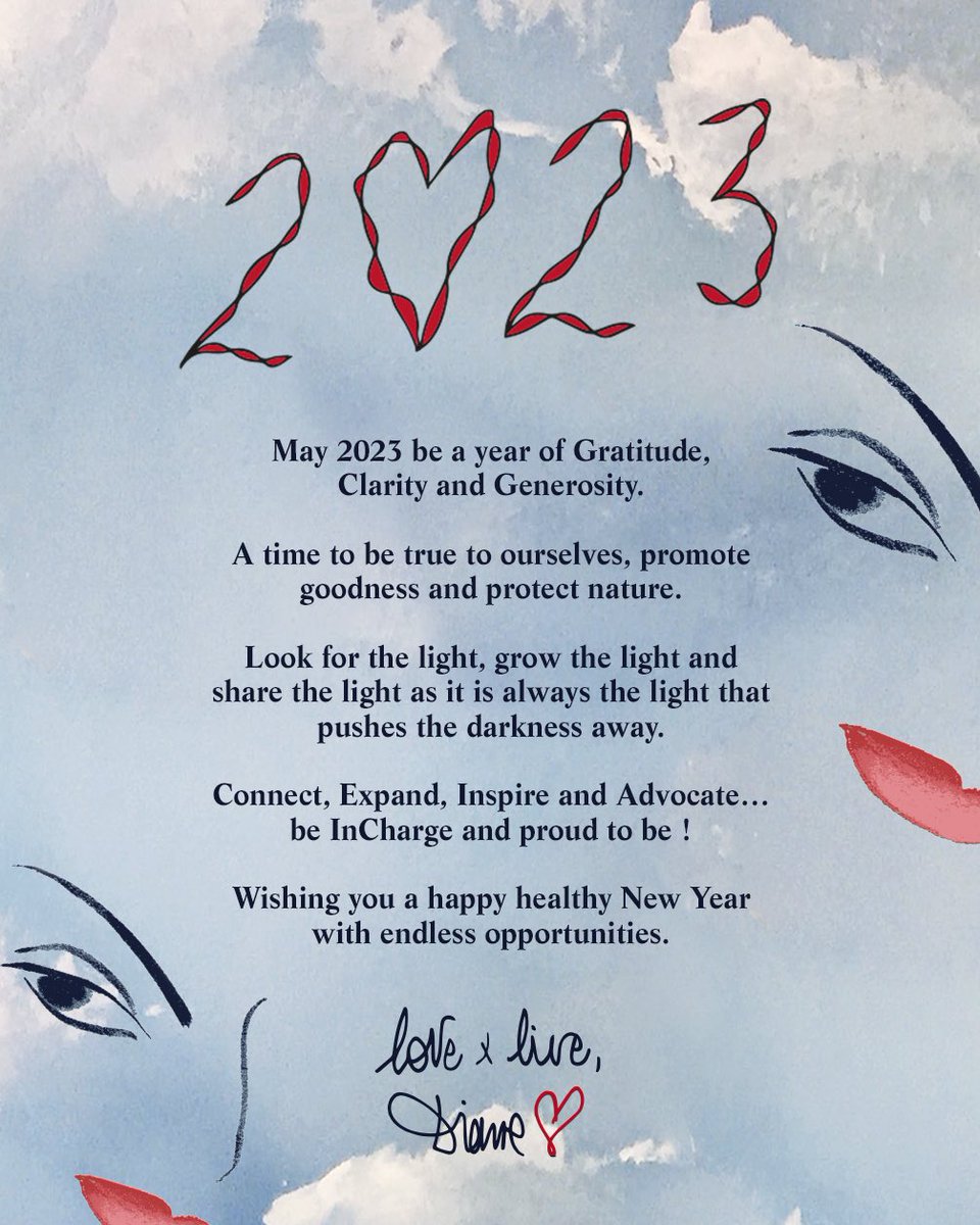 May 2023 be a year of gratitude, clarity and generosity.✨ - Diane von Furstenberg