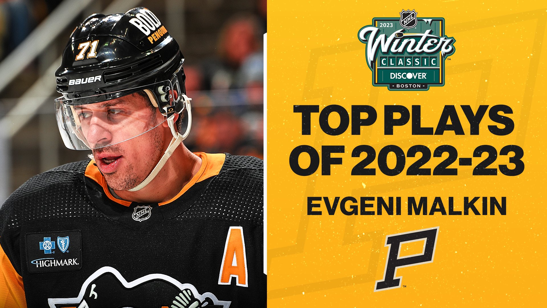 Evgeni Malkin Pittsburgh Penguins 2023 NHL Winter Classic Game