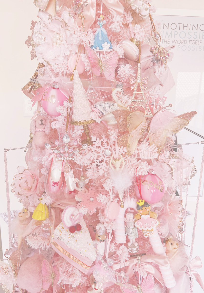 blushballerina's tweet photo. I just adore my pink tree! I don’t want to take it down 🩰👑🎀🦢💕🐭🍰❄️ #pinkmas #pinkchristmastree #pinkchristmas https://t.co/mAXyrSsmlO