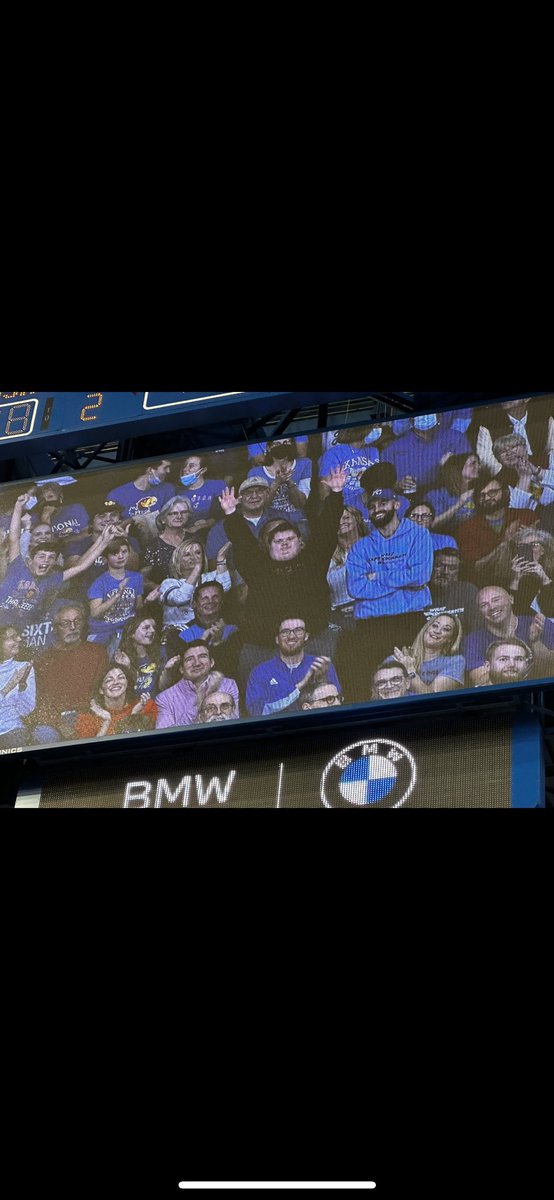 He just went nuts when they announced his name &amp; put him on the video board🤣🤣🤣