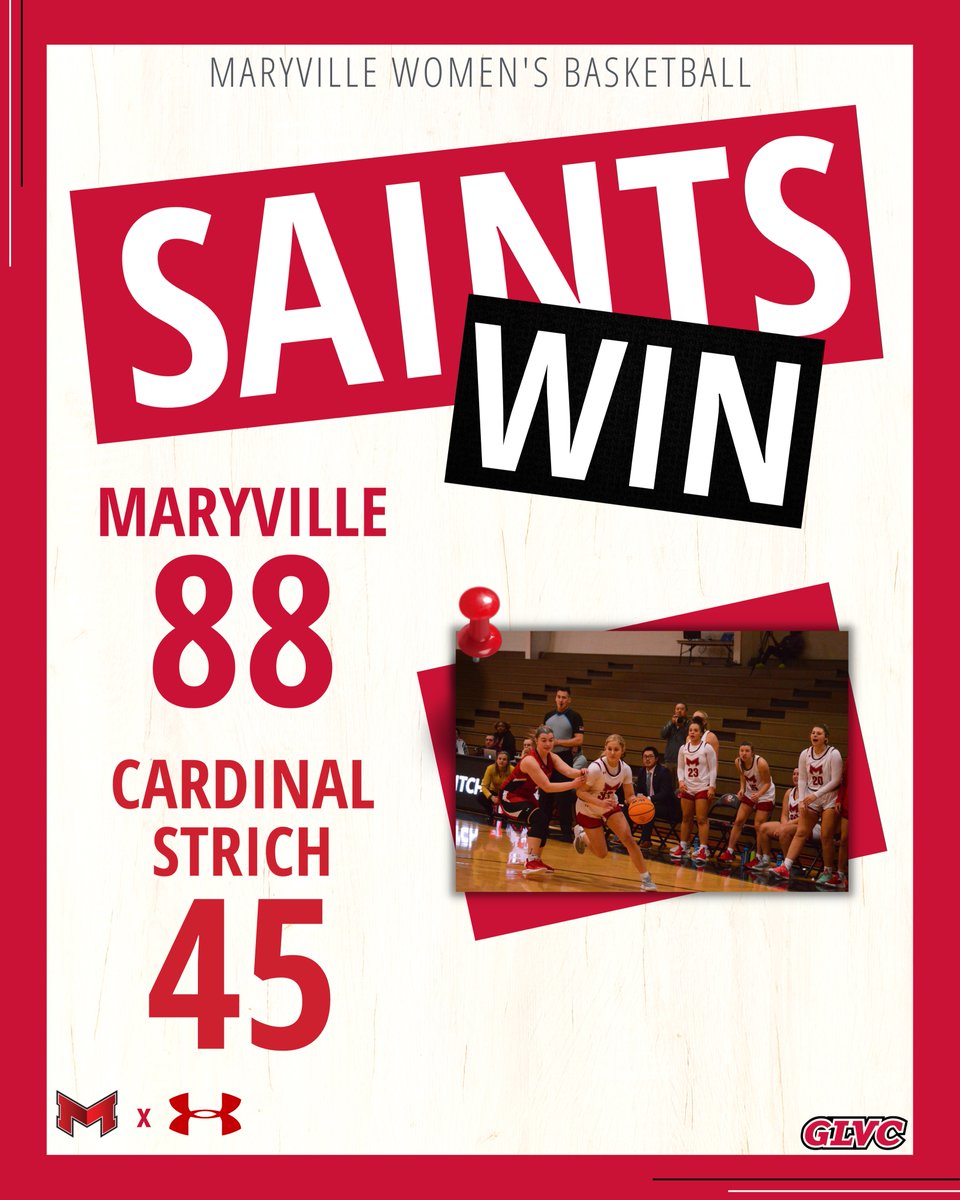 MaryvilleWBB's tweet photo. SAINTS WIN‼️

We hope you have a safe and Happy New Year! See you in 2023!! 🥳

#BigRedM x #BuildIt https://t.co/lr6G2s2fdN