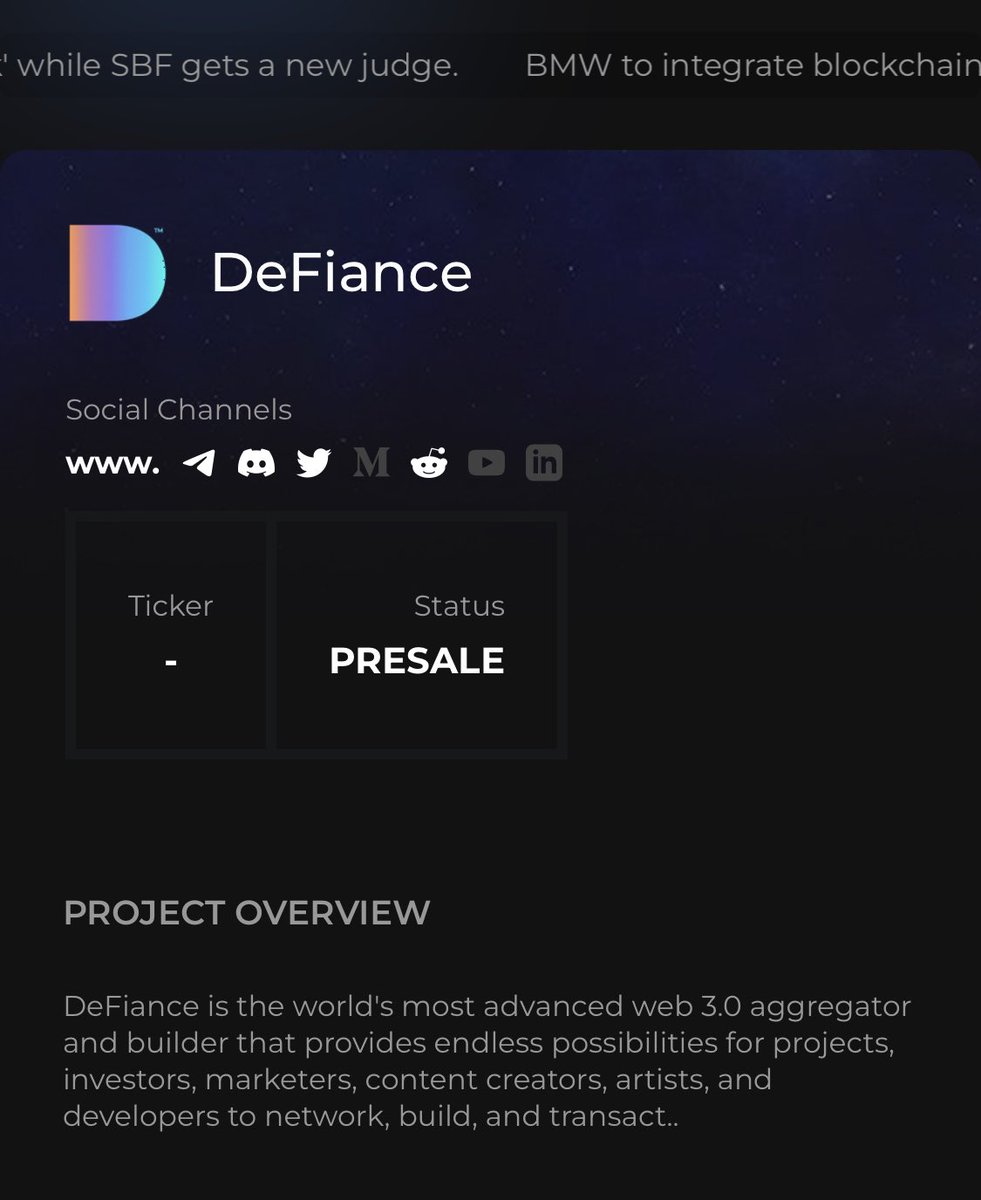 DeFiance_App's tweet photo. Dearest community and partners,
How grateful we are to have built the foundation for https://t.co/gRpdyvz90Z during the bear market of 2022.

✅ Run by the people.
✅ Rewarding the people.
We #BUIDL for years to come.
#DeFianceApp #HappyNewYear

⏳Roadmap updates &amp; token launch. https://t.co/j45U9SuFBF
