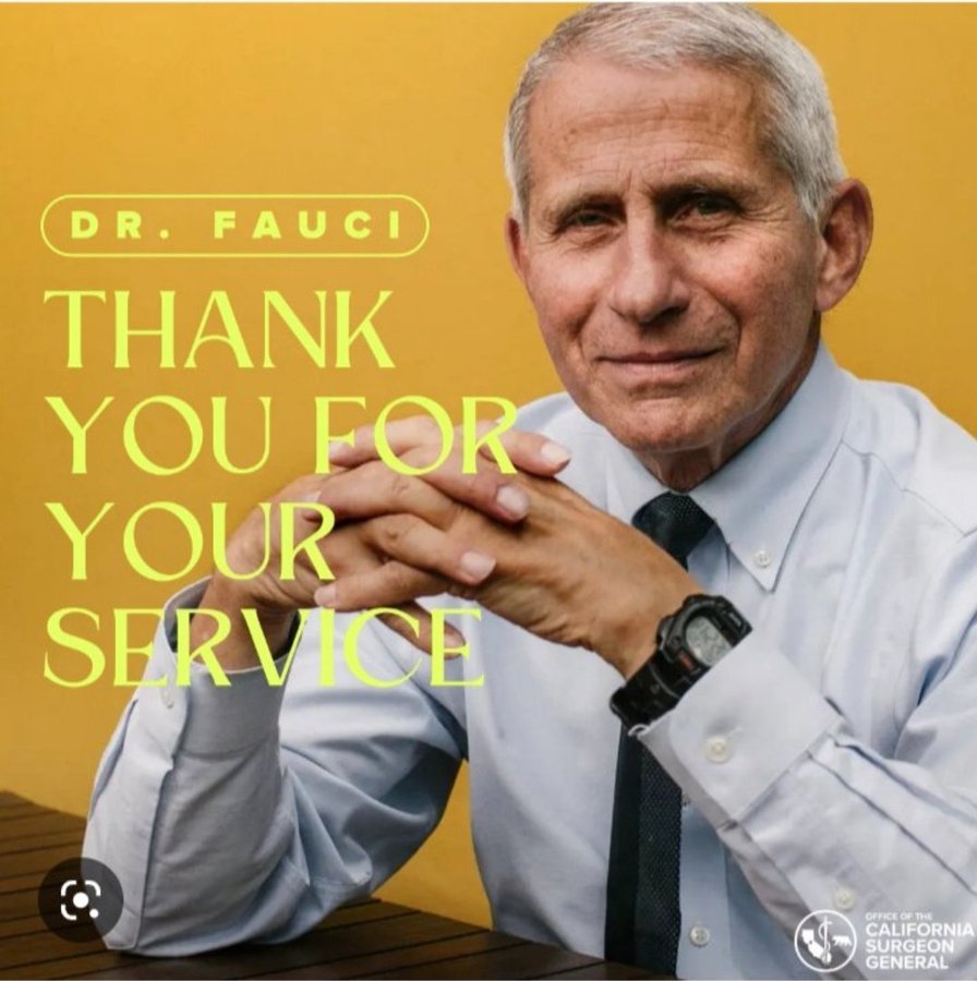 #ThankYouDrFauci
Have a Happy New Year and enjoy retirement.