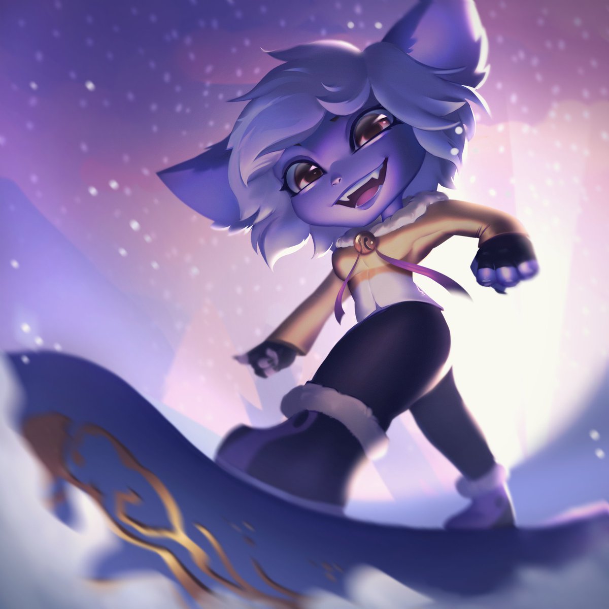 MerryRiftmas's tweet photo. Racing down the snowy hills is Tristana! What a breath-taking performance under the moonlight!

🎨 @dwekou https://t.co/ZBz04swyvs
