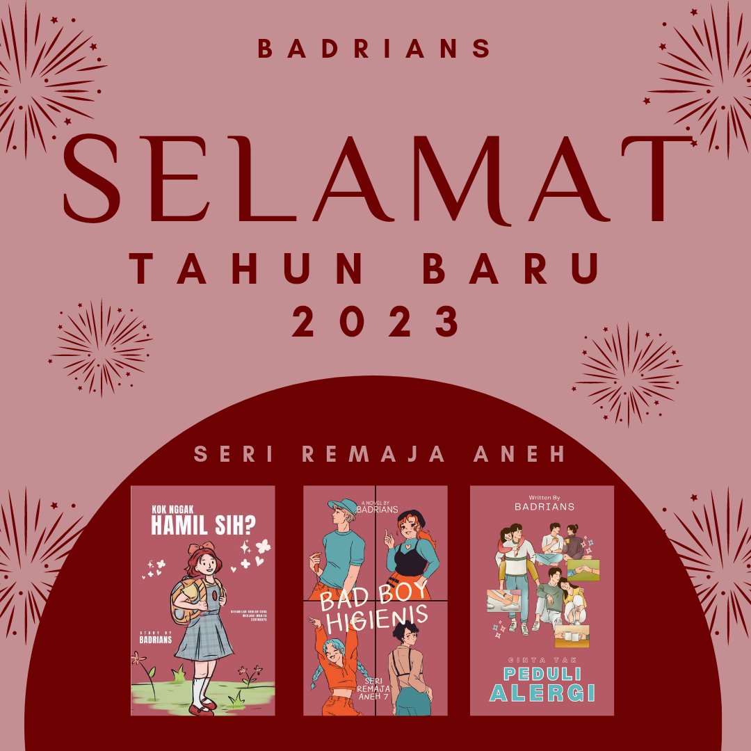 Badrians_ay's tweet photo. "Tetaplah menulis walau tak ada yang baca, tetaplah berkarya walau tak ada yang mengapresiasi, karena tak ada yang sia-sia di muka bumi"

Selamat tahun baru 2023
Semoga semakin luar biasa

#Wattpad #wattpadindonesia #wattpadrekomendasi #karyakarsa https://t.co/jh8JAR0xKA