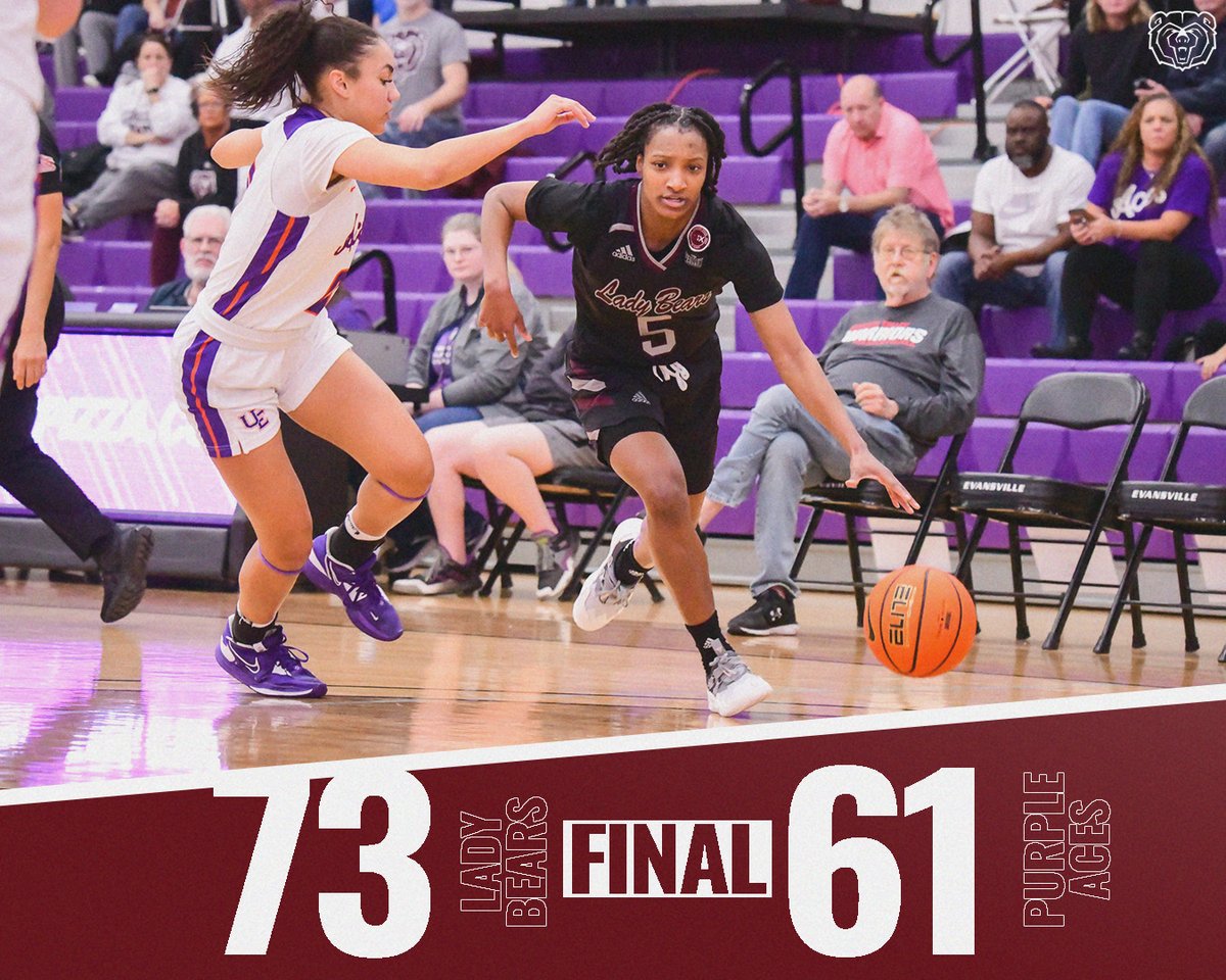 MoStateWBB's tweet photo. 𝗔𝗰𝗲𝗱 𝘁𝗵𝗲 𝗜𝗻𝗱𝗶𝗮𝗻𝗮 𝗿𝗼𝗮𝗱 𝘁𝗲𝘀𝘁 ✅ 

The Lady Bears secure the victory in Evansville and improve to 2-0 in the MVC!

#MSULadyBears https://t.co/H4zjiGw0hm