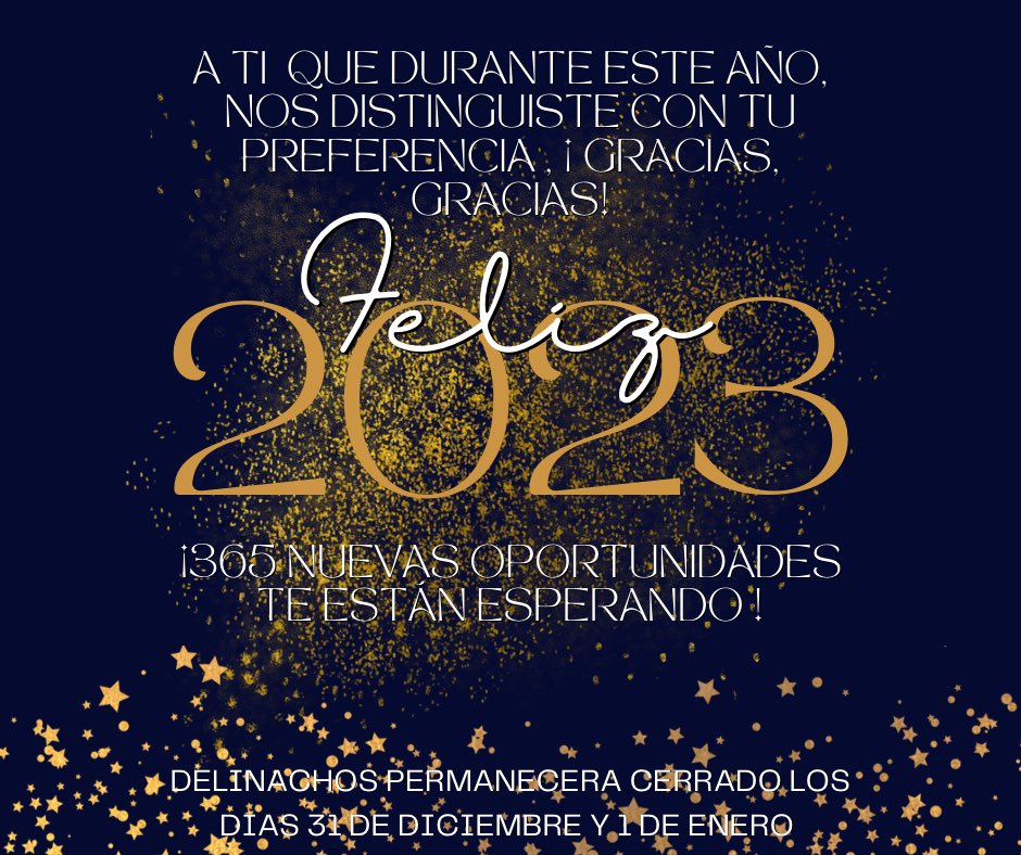 Delinachos1's tweet photo. ¡En #Delinachos #Saltillo les deseamos un feliz Año Nuevo! https://t.co/rS6suyGiHn