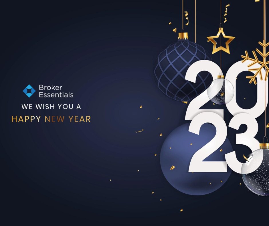 BrokerEssential's tweet photo. Happy new year from all of the team at Broker Essentials! We will be back on board in 10 days time to work with you on creating the business of your dreams in 2023! See you soon.... https://t.co/mcV3DUCXC6