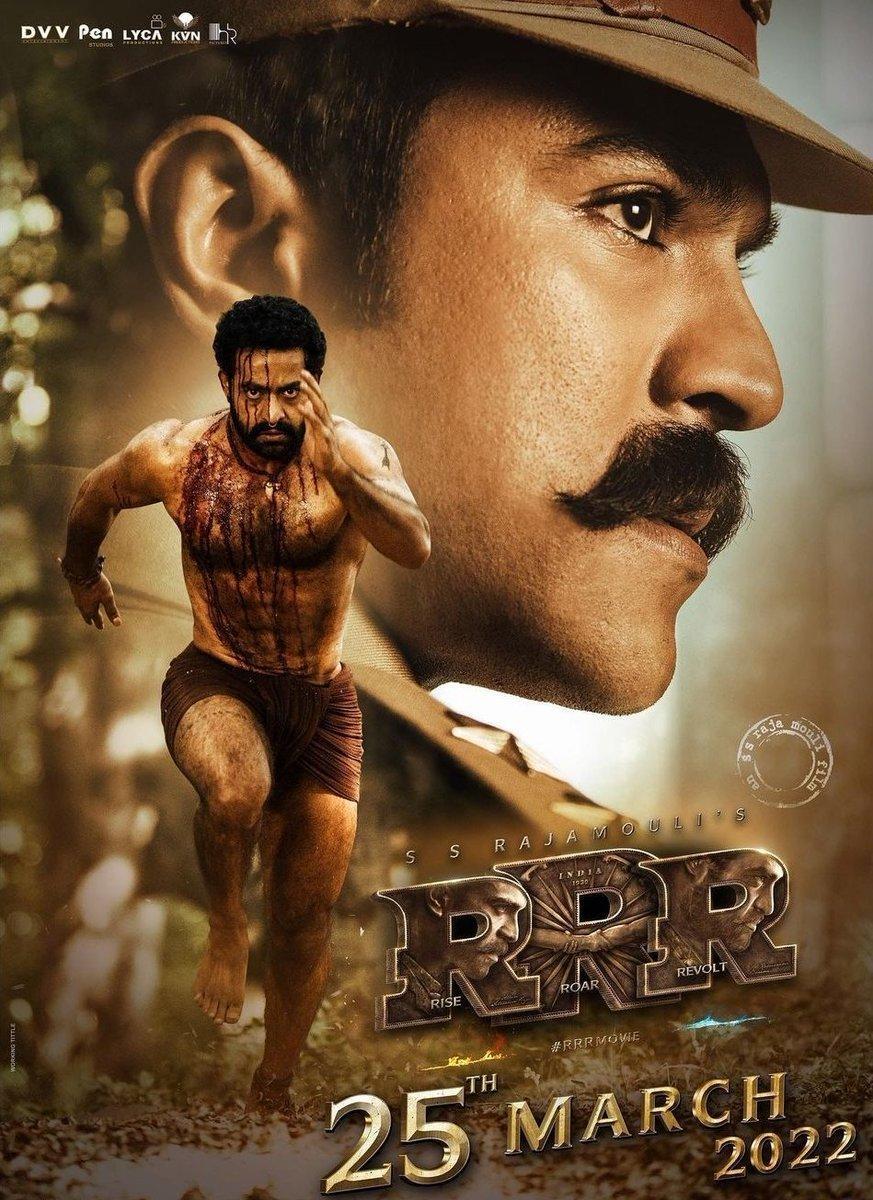 A3stevez's tweet photo. RRR (2022) El último puesto para la mejor peli del año. Todo épica, amistad, duelos de baile, anticolonialismo...y un poquillo de nacionalismo, para qué vamos a negarlo https://t.co/Abrio5ZYiY