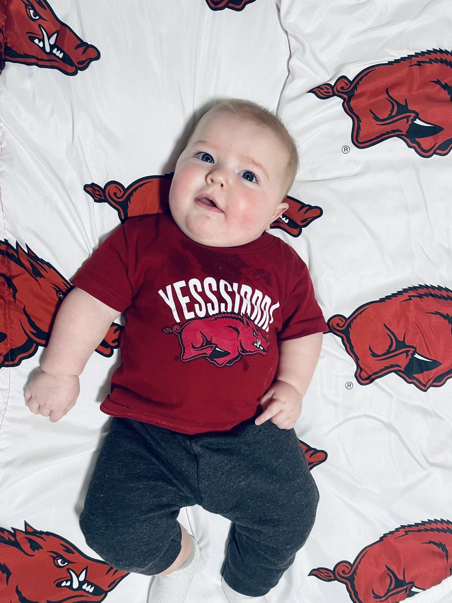 JudyMccutcheon3's tweet photo. @CoachSamPittman here’s a future recruit for @RazorbackFB #linebacker #WPS  #gohogs https://t.co/EWR3qf3B9p