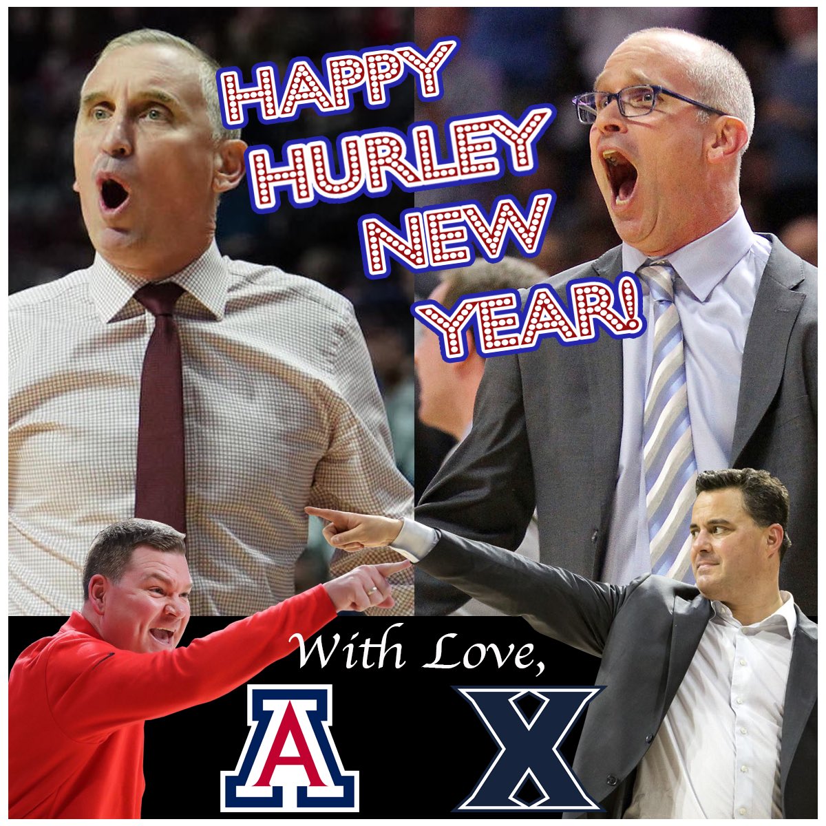 HurleyFace2022's tweet photo. HAPPY HURLEY NEW YEAR!!!  

#BearDown #BTFD #McKaleNorth #ASU_DecemberChamps https://t.co/kwz1euYt6t