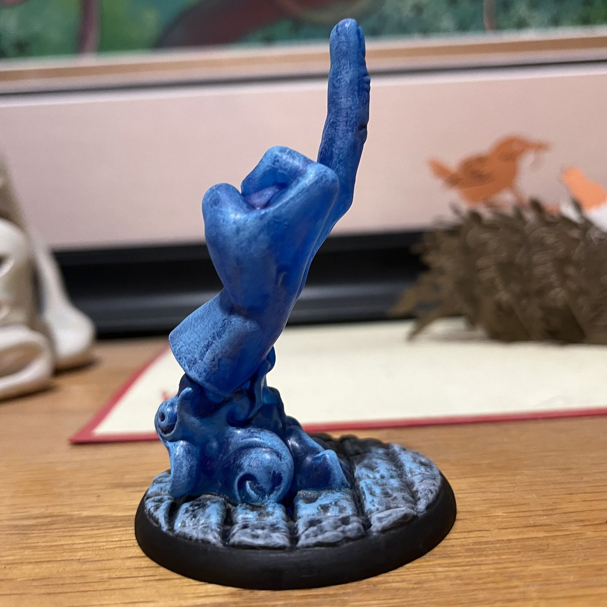 MagnEgo's tweet photo. 180 Minis in 2022. #hobbystreak

 29/180: Bigby’s Rude Gesture (@reapermini Bones V extra)

Feels like my life right now. https://t.co/Gjbs1x65wk