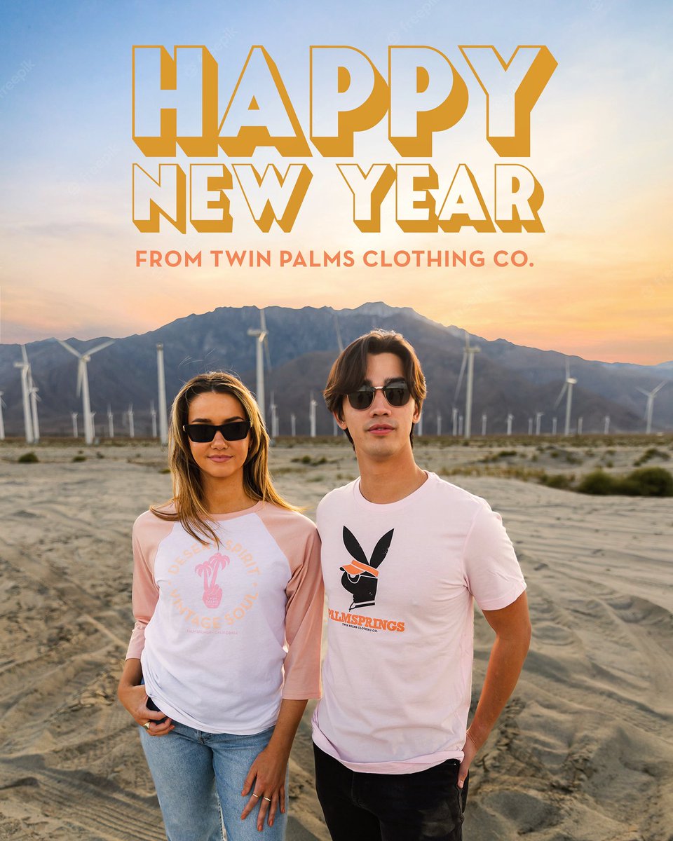 Wishing all our fashionable friends a very happy new year… and here’s to wearing more Twin Palms in 2023! 🌴🥳🌴
.
#retro #palmsprings #desertvibes #desert #desertlife  #styleinspo #coachellavalley #fashion #desertliving #desertstyle #shopping #fashionista #style #fashionstyle