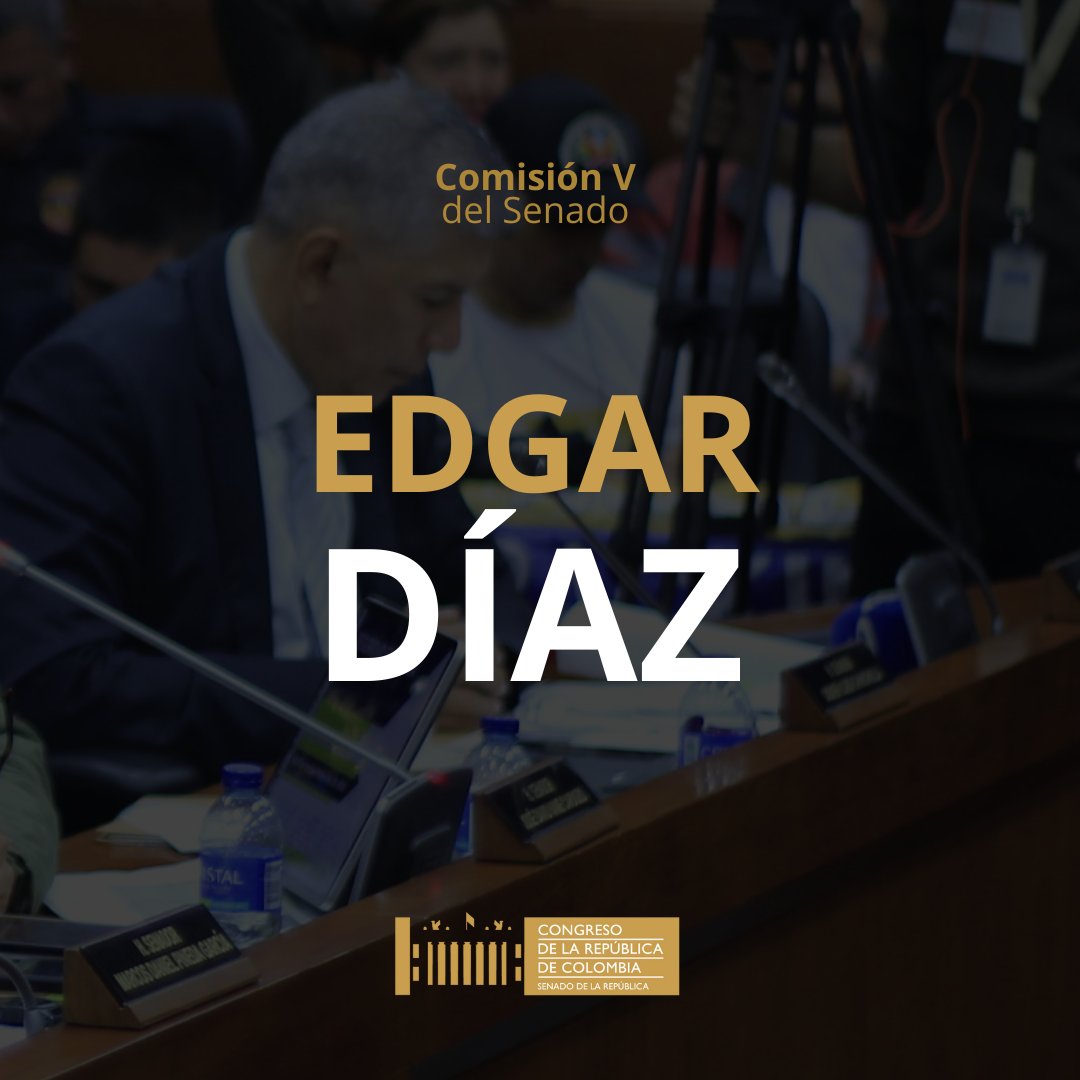SenadoComisionV's tweet photo. ¡Más perfiles! El turno de presentación, es ahora para el honorable Senador @EdgarDiazPaLant del partido @PCambioRadical https://t.co/dKqcBzGqUn