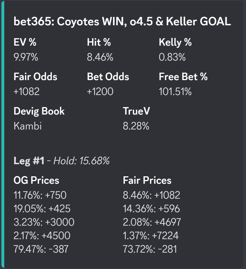 Plus Boosts on Twitter "bet365 Coyotes WIN, o4.5 & Keller GOAL