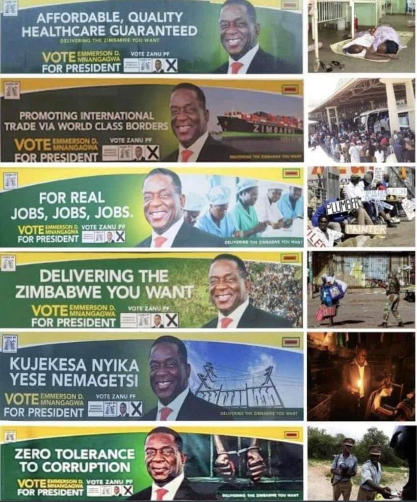 2022 is ending in few minutes. The national question is ZANU which one of these have fulfilled <a href="/ZANUPF_Official/">ZANU PF</a> <a href="/zanupf_patriots/">🇿🇼 ZANU PF PATRIOTS 🇿🇼</a> <a href="/CCCZimbabwe/">Citizens' Coalition for Change</a> <a href="/TereraiSithole/">𝗧𝗲𝗿𝗲𝗿𝗮𝗶 𝗢𝗯𝗲𝘆 𝗦𝗶𝘁𝗵𝗼𝗹𝗲</a> <a href="/advocatemahere/">Fadzayi Mahere🇿🇼</a> <a href="/Cde_Wombe/">Councillor Womberaiishe Nhende</a> <a href="/Cde_Ostallos/">Gift Ostallos Siziba</a>
