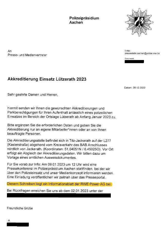 Anonymous00708's tweet photo. ZENSURANKÜNDIGUNG 

Die Polizei und RWE planen massive Zensurmaßnahmen um die Berichterstattung über die geplante Räumung von #Lützerath zu erschweren. WIR FORDERN ALLE JOURNALISTEN DAZU AUF DIESER ZENSUR ENTGEGENZUTRETEN!
#Klimakatastrophe #LetzteGeneration #Luetzerathbleibt https://t.co/emWuKjYA3l