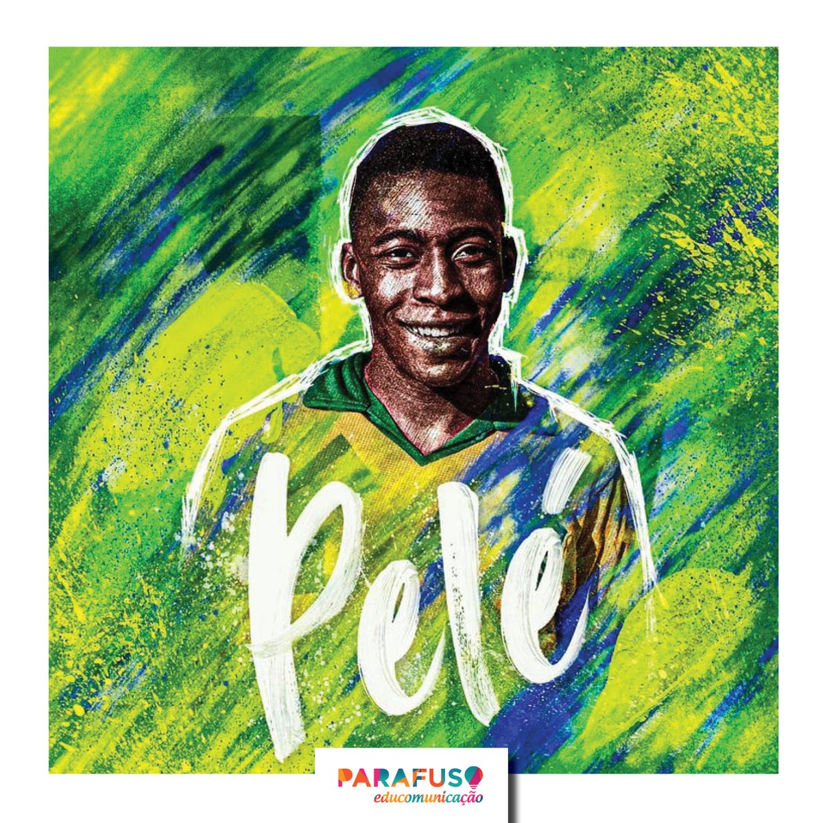 parafusoeducom's tweet photo. 😔 Com a partida do Rei #Pelé, a gente só perde a matéria e sua a presença física...

Arte: Andy Hall/ Pinterest. https://t.co/hqlflf5uwa