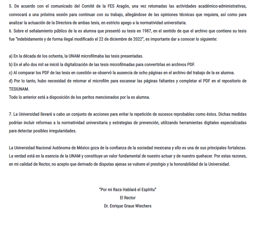 lopezdoriga's tweet photo. #Ahora UNAM confirma plagio entre tesis de Yasmín Esquivel y exalumno https://t.co/FwcgYWMzGW