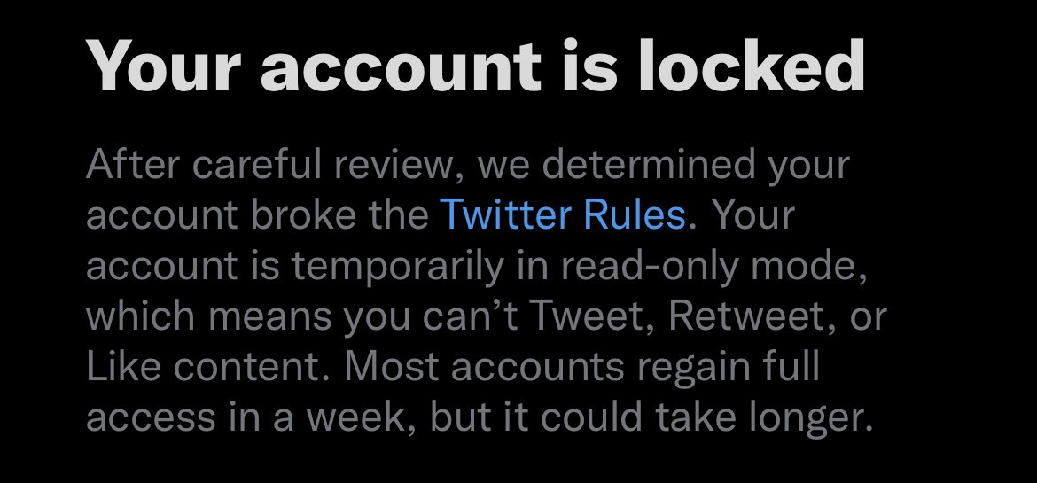 Ivjyonline's tweet photo. I got locked for a week 😭😭💔 https://t.co/nGk7BTszyF