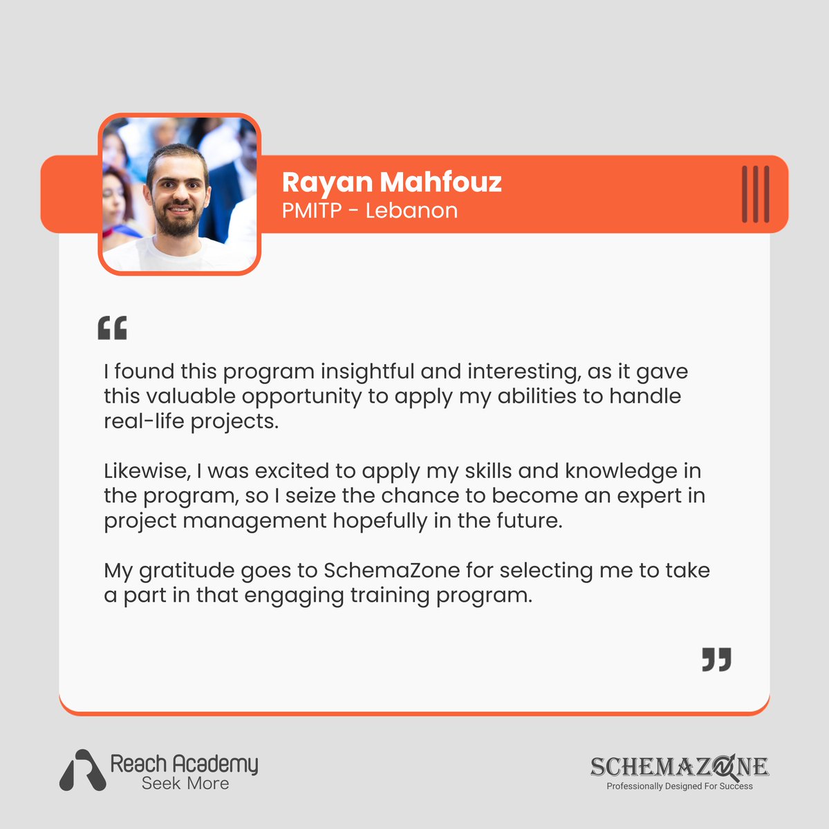 ReachAcademy5's tweet photo. Thank you for your positive testimonial. We hope our paths cross in the near future.
.
.
.
.
.
#SchemaZone #ReachAcademy #Consulting #Business #TrainingProgram #StrategicPlanning #MiddleEast #IndustryTraining #Career #NorthAmerica #Toronto #development #PersonalDevelopmentJourney https://t.co/0YvzqZa2IZ