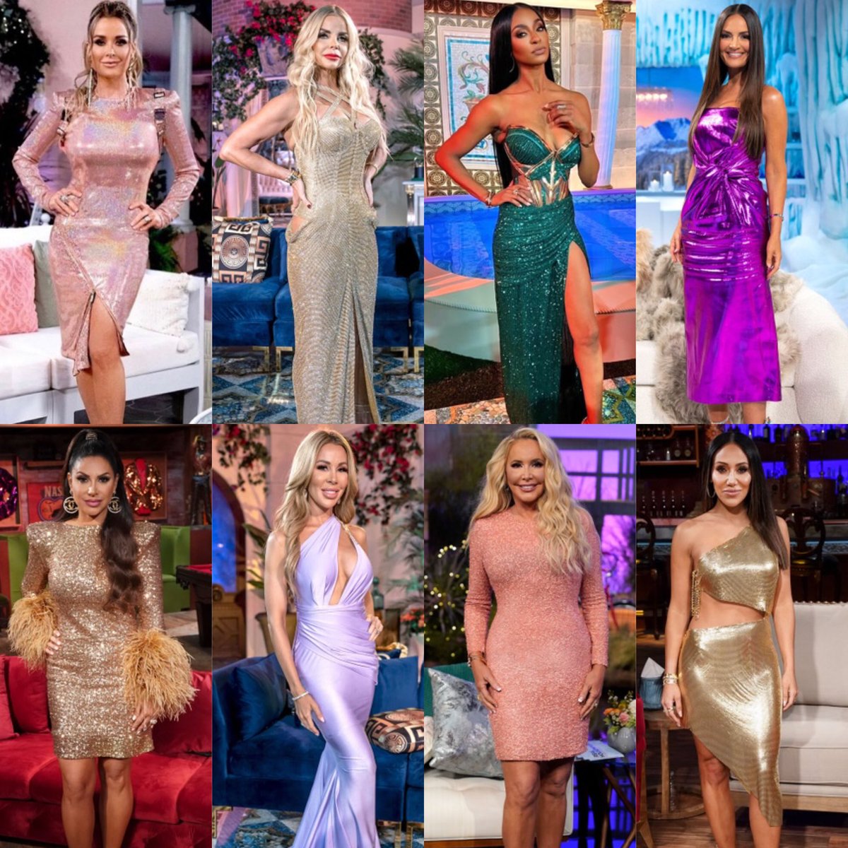 My favorite reunion looks of 2022💋 1. @KyleRichards S12💎 2. @AlexiaE_says S4🦩 3. @Guerdydesign S4🦩 4. @LisaBarlow7 S2❄️ 5. @JenniferAydin S12👊🏼 6. @lisahochstein S4🦩 7. @ShannonBeador S16🍊 8. @melissagorga S12👊🏼 #RHOBH #RHOM #RHOSLC #RHONJ #RHOC