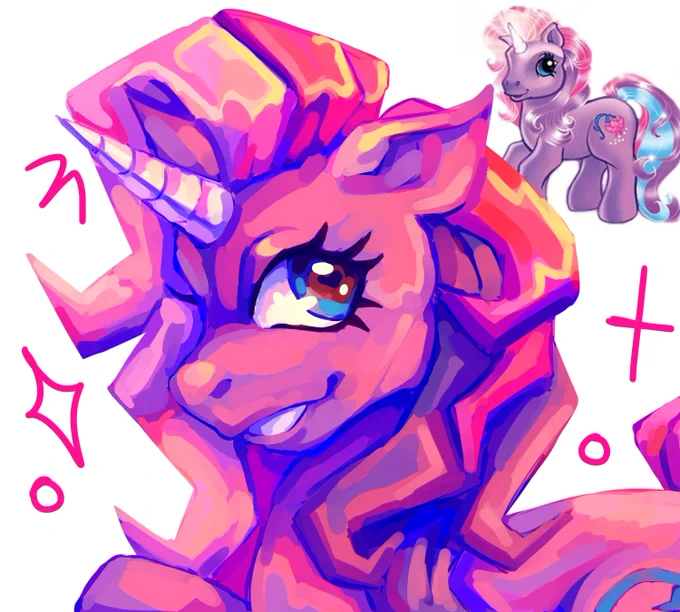 my younger self held me at gunpoint to draw this. i had a doll of her me and my sister won from a magazine competition#mlpg3 #mlp 