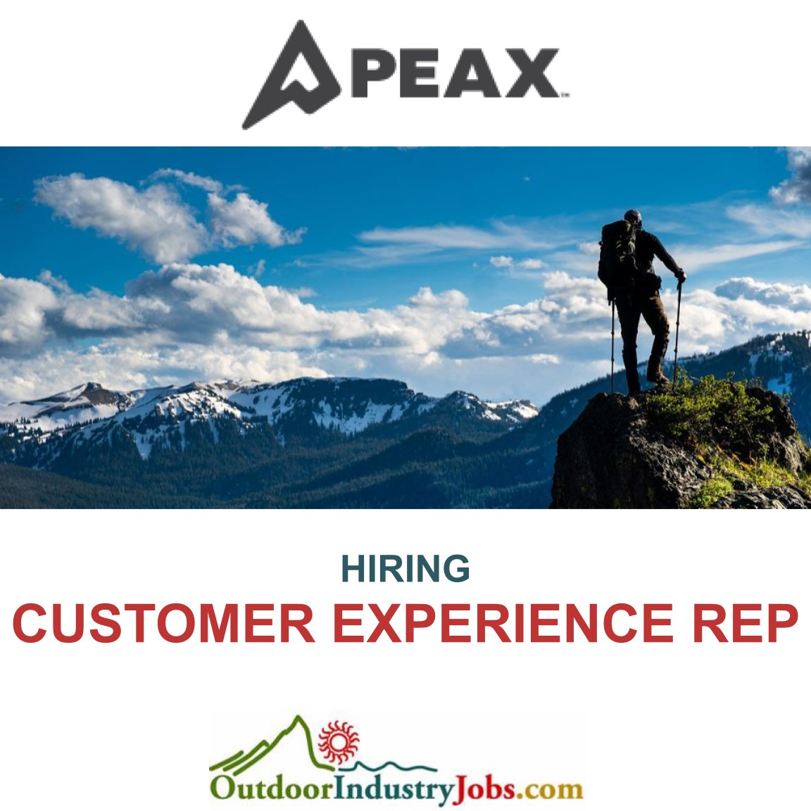 Apply Here: outdoorindustryjobs.com/JobDetail/GetJ…

#outdoorindustryjobs #montanajobs #bozemanjobs #outdoorjobs #hiring #hiringnow #montanalife #bozemanlife #bozeman #customerrep #customerrepresentative