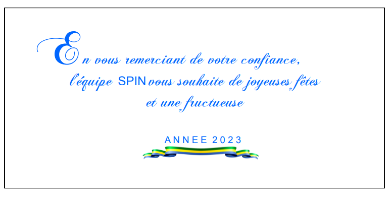 // Réduire La Fracture Numérique //
Société de Patrimoine des Infrastructures Numériques (SPIN)
Bonne et heureuse année 2023
#gabon 
#patrimoinenumerique 
#fibreoptiquegabon