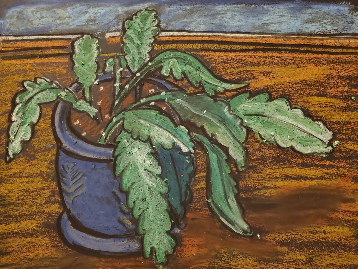 homeonSaunders's tweet photo. For 2022 my #NYEResolution was to practice creating art and I focused on pastels. Most weeks I worked for a session of about 45 minutes to an hour while watching a show on the weekend. Practice makes possible. Pieces from Jan/April/Aug/Nov 2022. https://t.co/ZzfYpMnvGN