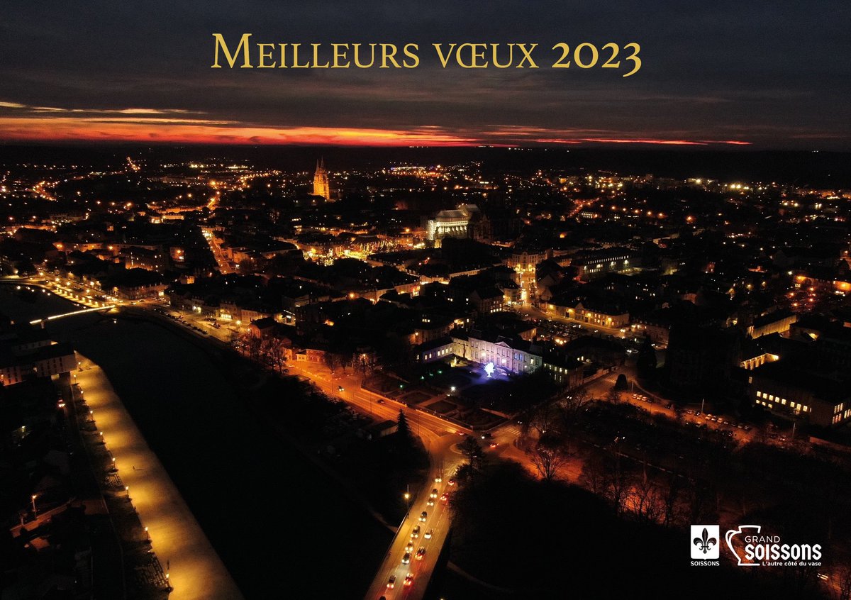 alaincremont's tweet photo. En cette soirée de  réveillon de la Saint Sylvestre mes remerciements aux policiers, gendarmes, pompiers &amp; personnels hospitaliers Soissonnais qui assurent notre protection comme ils le font quotidiennement &amp; Tous mes vœux de belle &amp; heureuse année 2023 à tous. https://t.co/alX0yZa9jO