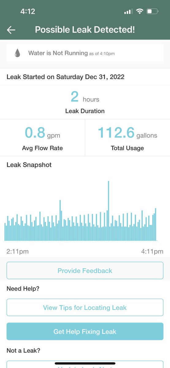 The <a href="/flumewater/">Flume Smart Water System</a> sensor I installed this week caught a leaky toilet!