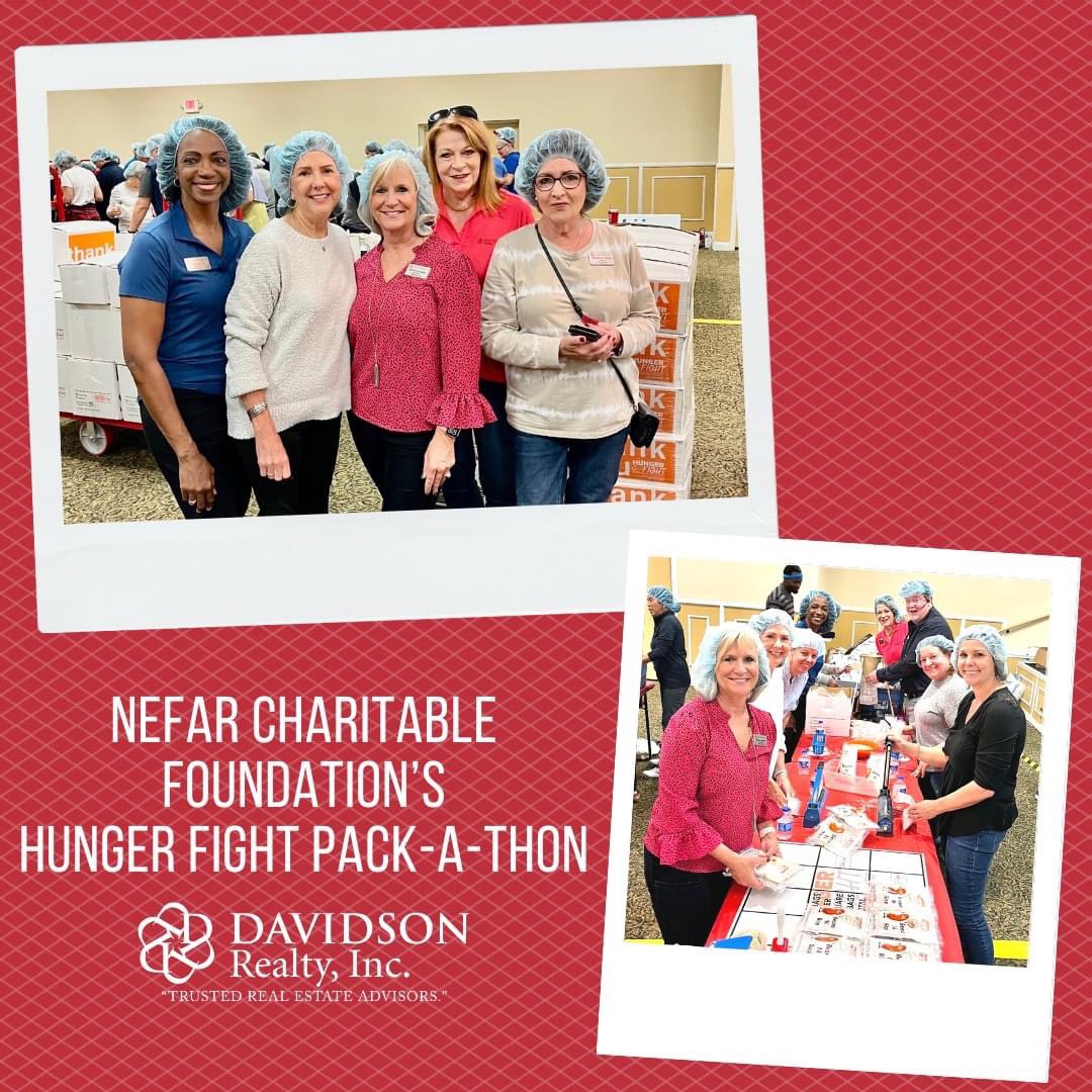 The season of giving is here! Davidson Realty agents rolled up their sleeves and joined the Northeast Florida Association of REALTORS Charitable Foundation for their Pack-a-Thon event to help Hunger Fight provide 75,000 meals to hungry children, families, and seniors in NE FL