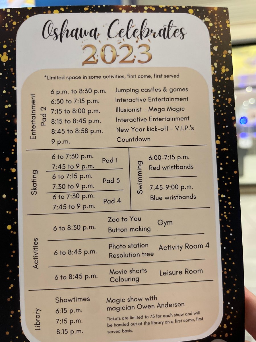 Here’s what on tonight at Oshawa Celebrates at the Delpark Homes Center! For more information visit: Oshawa.ca/events