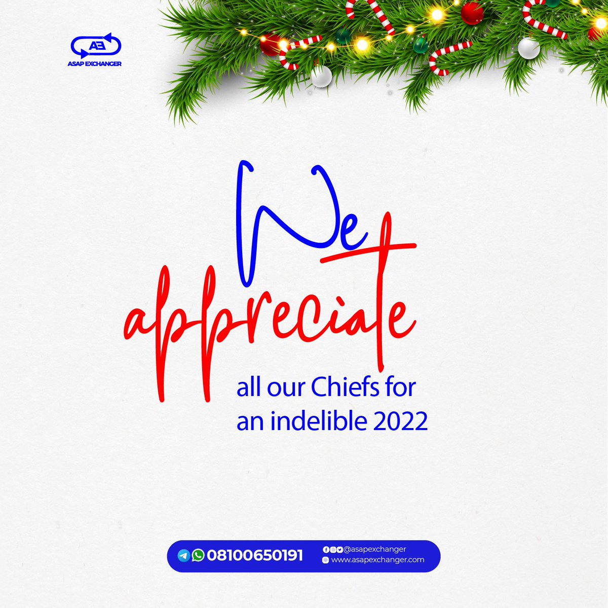 asap_exchanger's tweet photo. We grateful for your support, patronage and love this year.

Here's to many more years of business relationship! https://t.co/ccvkdrbDUg