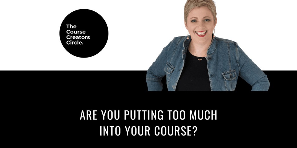 adrian_csw's tweet image. As course creators, we want to create a course that is valuable to our students but we also have the tendency to add too much to a course in the name of value.

Read more lttr.ai/6aLp

#CourseCreation #CoursePlanning #OnlineCourse #TheCourseCreatorsCirclePodcast