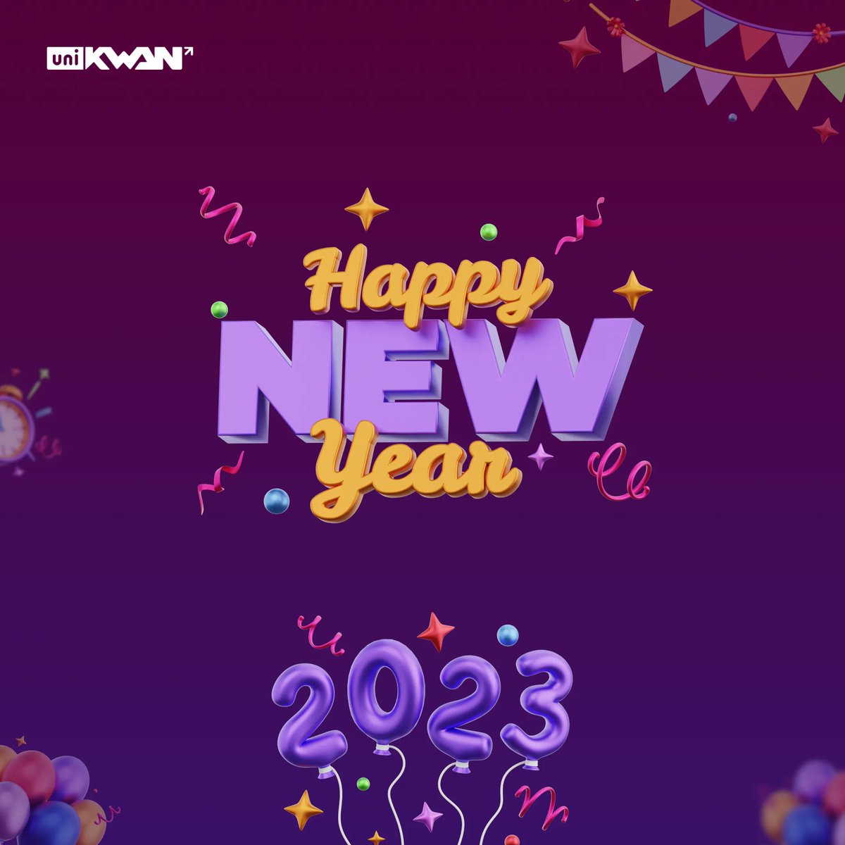 UniKwan wishing you and your family a very happy new year filled with hope, health, and happiness.🎊🎉 #happynewyear #goodbye2022 #newyear2023 #newyear #unikwanforux #designagency #uxdesign #design #branding #innovation